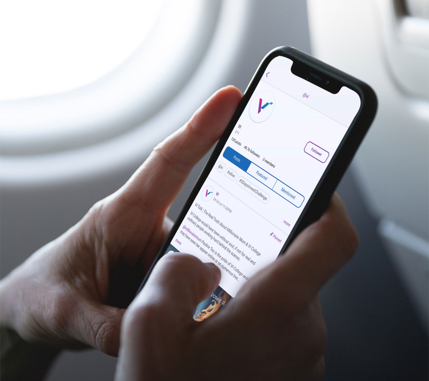 VI App Social Bubble Screen